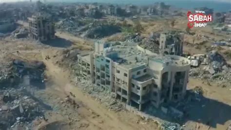 Gazze’nin kuzeyindeki yıkım havadan görüntülendi